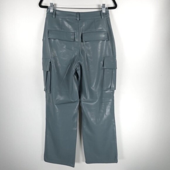 NEW 7 for all mankind FAUX LEATHER Cargo Straight Pants Style 82336 Size S - Picture 5 of 16